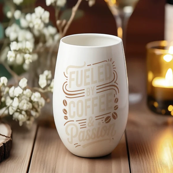 Mug fueled by coffee