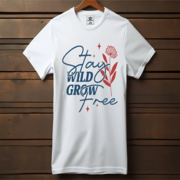 T-shirt-blanc-saty-wild-grow-free t shirt blanc saty wild grow free